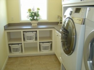 cubbies for individual laundry baskets